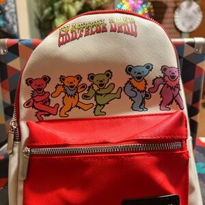 Grateful Dead Mini Backpack Bags Dancing Bears Collectible Red & White